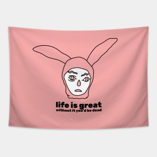 Gummo Pink Buuny Boy T-Shirt Tapestry