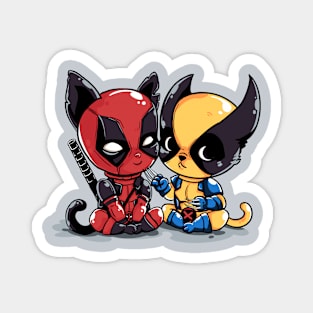 Catpool and Catverine Magnet