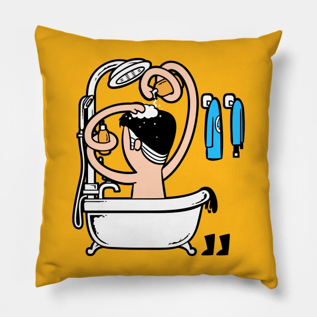 Bath and Shower - Multitasking Pillow by flyingmouse365