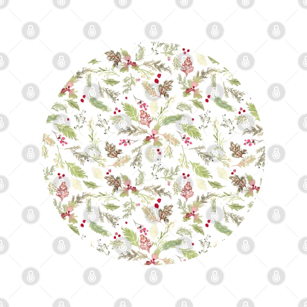 Christmas Loose Floral Watercolor by Harpleydesign