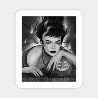 Bad witch b&w Magnet