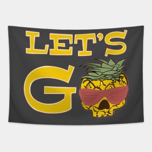 Let’s Go Surfing - funny surf quotes Tapestry