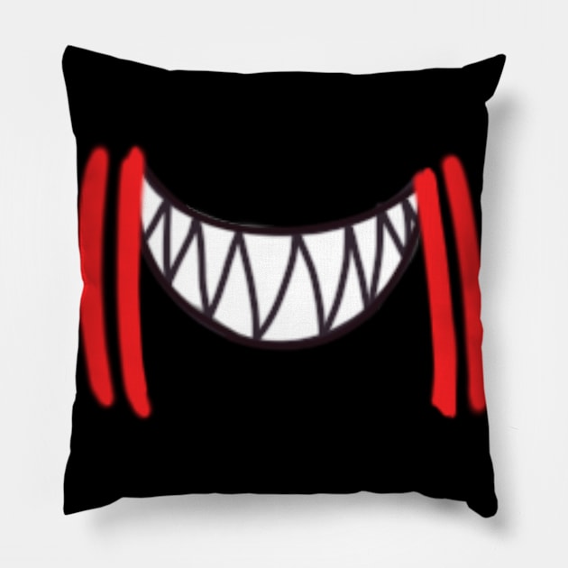 Red Stripe Shark Mouth Pillow by Studio 20Bones