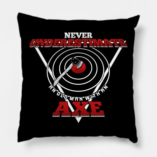 Old Man Axe Throwing Thrower Gift Pillow