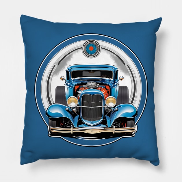 Hot Rod Car Pillow by Wilcox PhotoArt