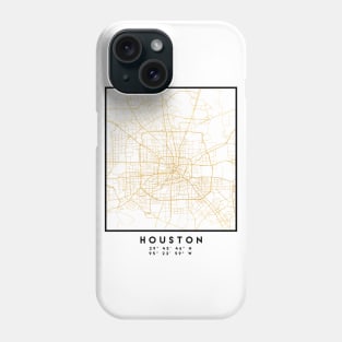 HOUSTON TEXAS CITY STREET MAP ART Phone Case