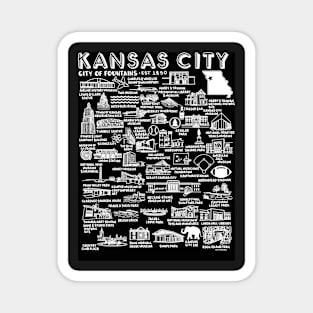 Kansas City Map Magnet