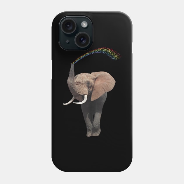 Elephant with rainbow - Elephants in Africa Phone Case by T-SHIRTS UND MEHR