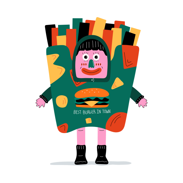 Best Burger In Town Mascot by StayMadMaddie