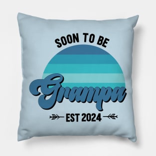 Soon to be grandpa est 2024, Soon to Be Grandfather New Grandpa Pillow