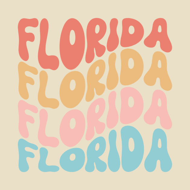 Florida Repeat Graphic Tee, Casual Sunshine State Shirt, Perfect for Beach Outings, Unique Gift for Florida Lovers by TeeGeek Boutique