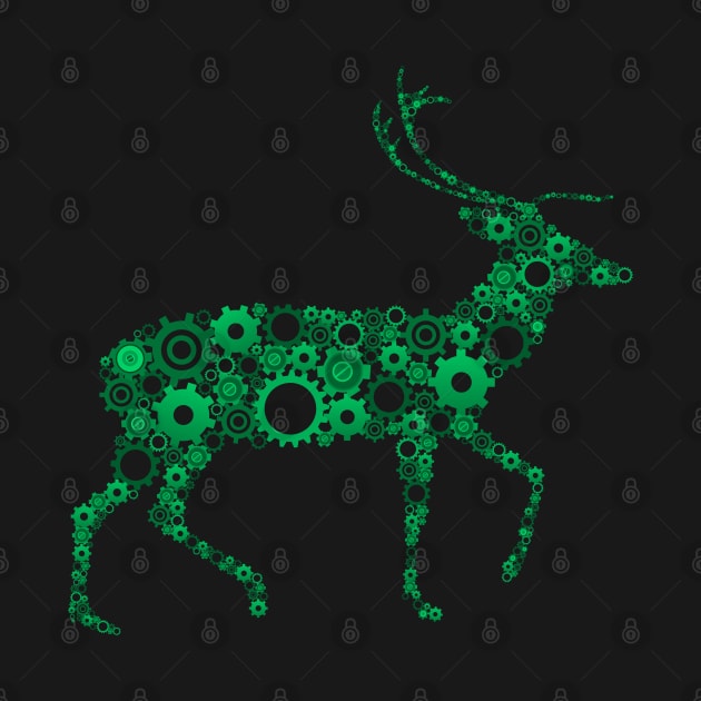 DEER MADE OF GEARS by RENAN1989