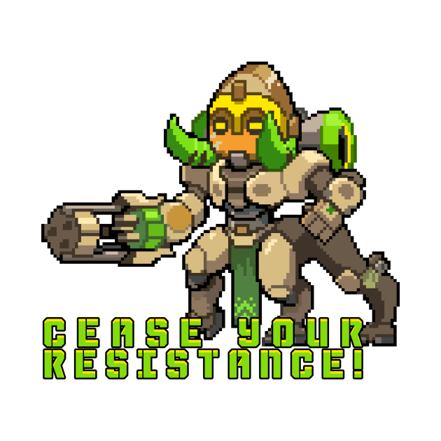 Overwatch - Orisa Pixel Quote by wyckedguitarist