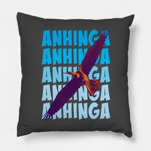 Anhinga in flight Pillow