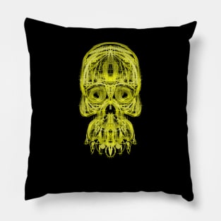 Electroluminated Skull - Yellow Pillow