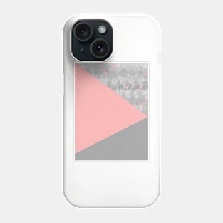 Abstract Pattern Triangles Pink / Gray Phone Case