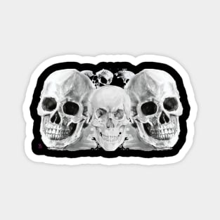 Skulls black&white Magnet