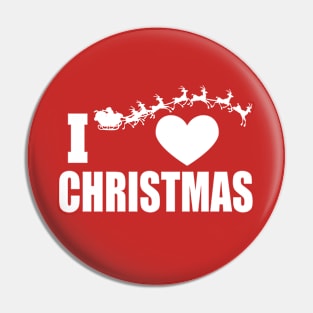 I heart christmas Pin