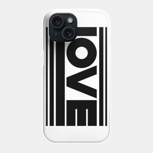 Love Block Black Phone Case