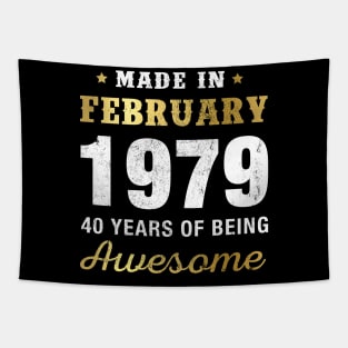 Made in February 1979 40 Years Of Being Awesome Tapestry