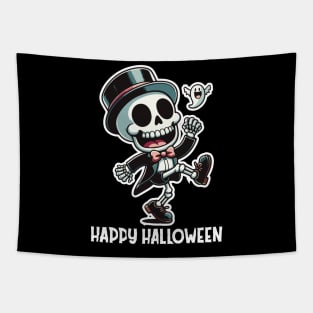 Boogie Bones: A Halloween Skeleton Jamboree Tapestry