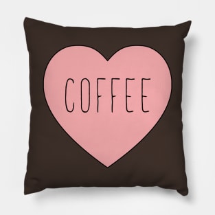 I Love Coffee Heart Pillow