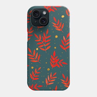 Magical branches - teal and orange Phone Case