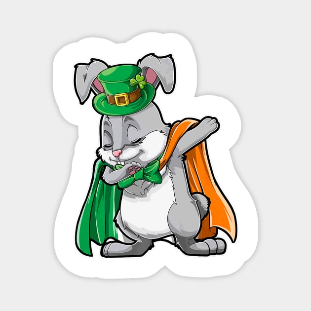 Dabbing Bunny St Patricks Day Boys Leprechaun Irish Magnet by Macy XenomorphQueen