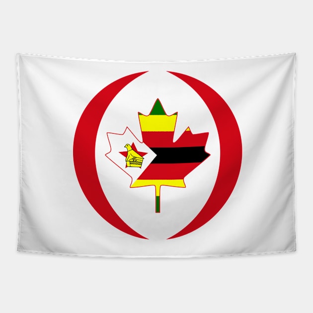 Zimbabwean Canadian Multinational Patriot Flag Series Tapestry by Village Values