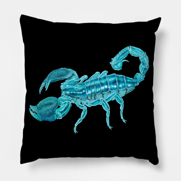 Emperor Scorpion Pillow by Tim Jeffs Art