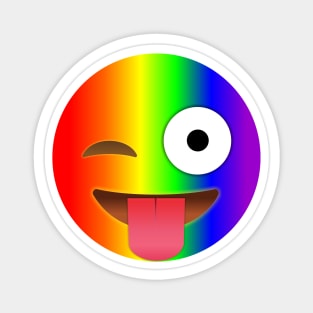 Winking Face with Tongue Emoji Gay | Pop Art Magnet