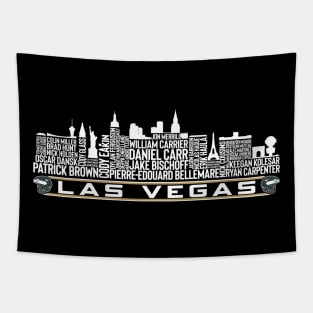 Vegas Hockey Team All Time Legends, Las Vegas City Skyline Tapestry