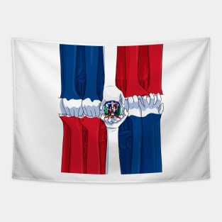 Dominican Republic Hands Dominicano Pride DR Flag Tapestry