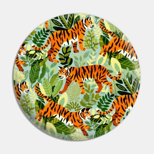 Bright Tiger Jungle Pattern Pin