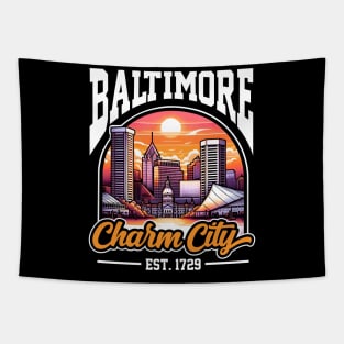 Baltimore Charm City Skyline Tapestry