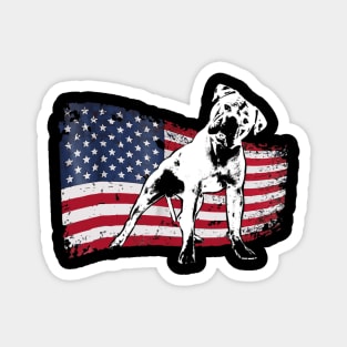 American Bulldog USA Flag 4th Of July Magnet