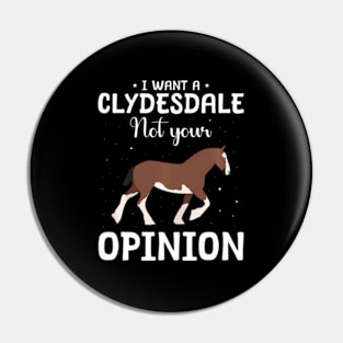 Clydesdale Horse Riding Clydesdale Pin