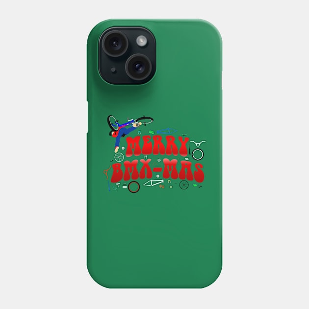 Merry Christmas BMX-Mas Phone Case by Frazza001