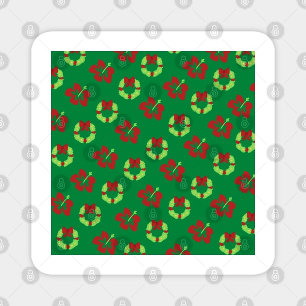 hawaii christmas aloha print mele kalikimaka pattern Magnet by maplunk