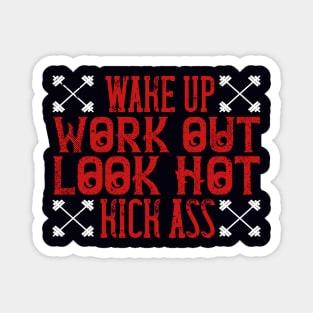 Work out and Kick ass! Magnet