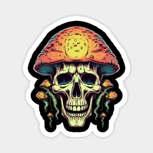 Enigmatic Euphoria Skull Mushroom Magnet