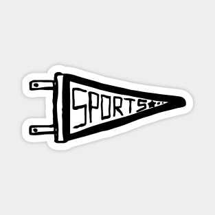 Sports Banner Doodle Black Magnet