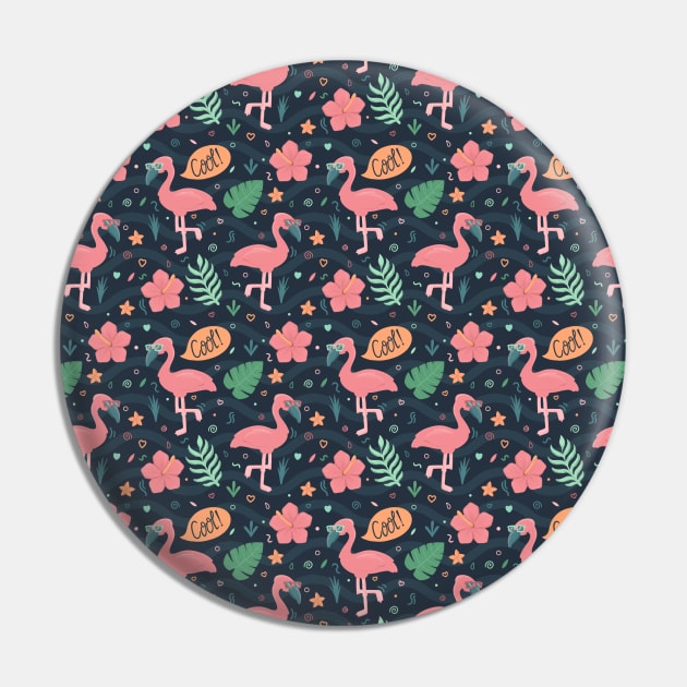 Cool Flamingo! (Pattern) Pin by CharleyFox