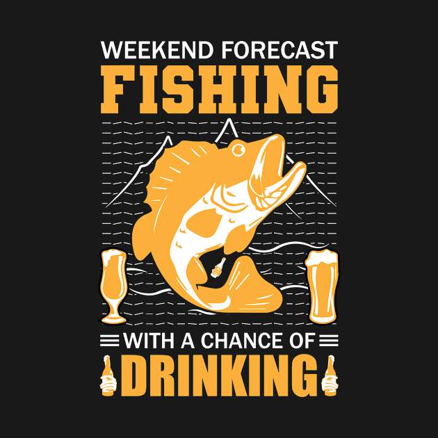 Fishing Drinking T - Shirt Design by Shuvo Design