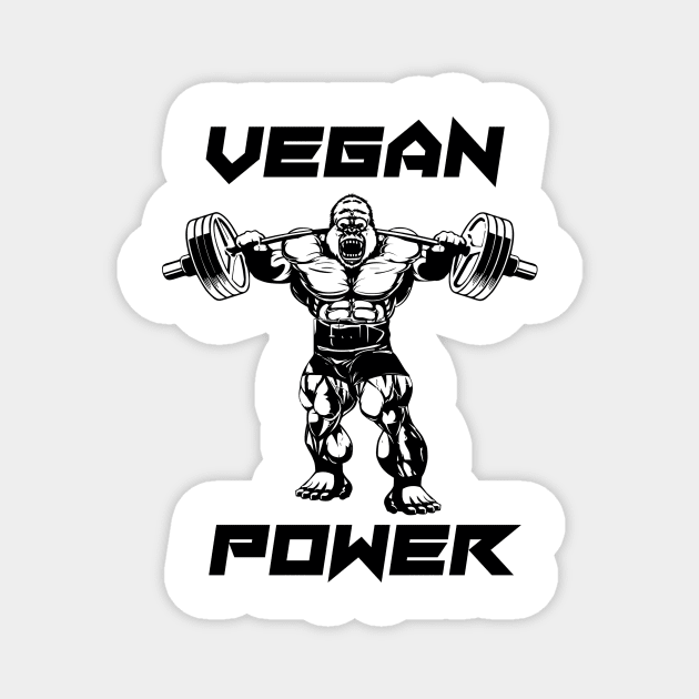 Vegan Power Magnet by TheHippieCow
