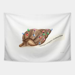 Giant African Land Snail Christmas Tapestry