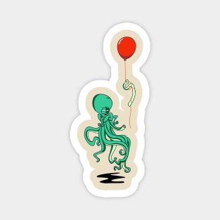 squid zombie and balloon Magnet