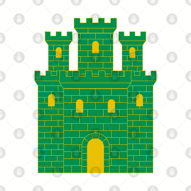 Green heraldic castle by PabloDeChenez
