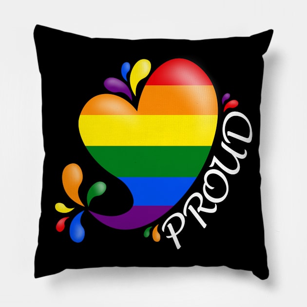 Proud to be LGBTQ Pillow by CoffeeOtter