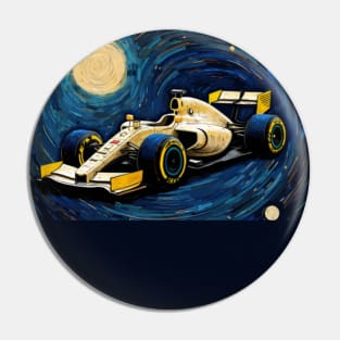 FORMULA 1 BOLIDE, Van Gogh style, F1, grand prix, 2024 Pin